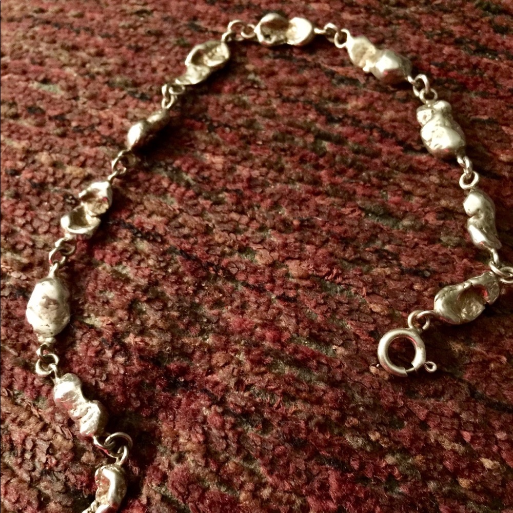 Silver nugget bracelet. NWOT